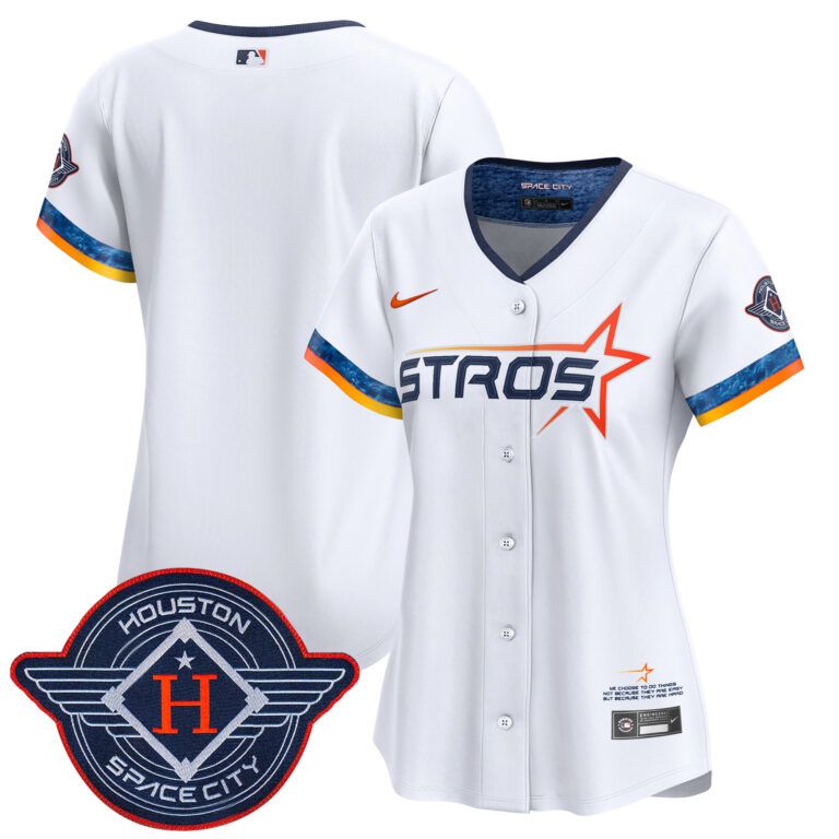 Women Houston Astros blank white 2025 City Connect Vapor Limited Stitched Jersey